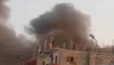 نشوب حريق هائل في سوق الترجمان خلف شارع الصحافة بالقاهرة (صور)