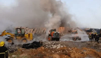 الحماية المدنية تحاول السيطرة على حريق مصنع كتان بالغربية