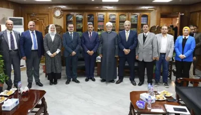 محافظ مطروح يستقبل رئيس جامعة الازهر لافتتاح مقر لكلية البنات الأزهرية